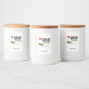 Golf red flag Golf Lifestyle Typography Design Food Label