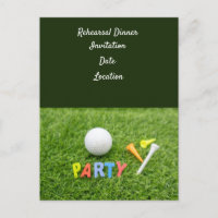 Golf rehearsal Wedding Dinner Invitation  