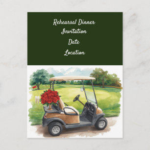 Golf rehearsal Wedding Dinner Invitation   Postcard