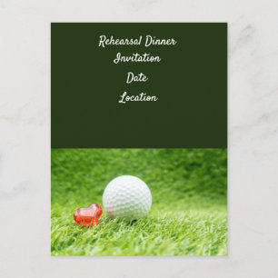 Golf rehearsal Wedding Dinner Invitation Postcard