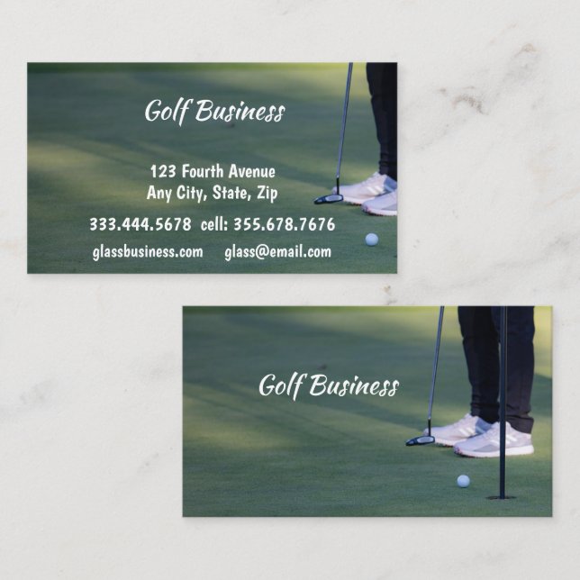 Golf Related Business Carts, Turf, Supplies Business Card (Front/Back)