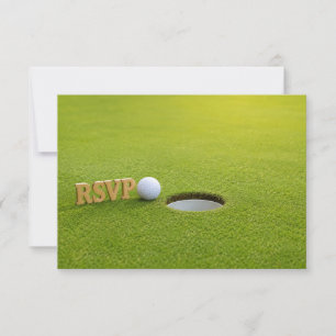 Golf respond card RSVP Golf Wedding RSVP Postcard
