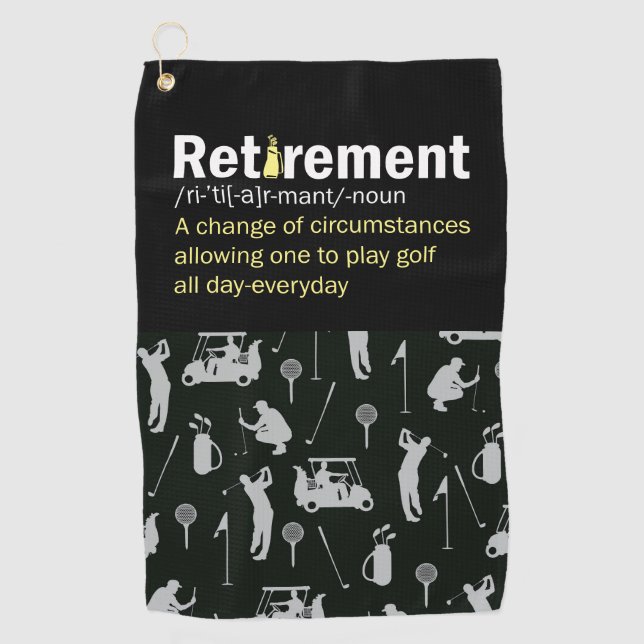 Golf Retirement definition for golfer Towel (Front)