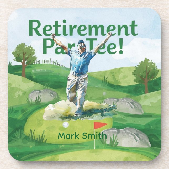 Golf  retirement for golfer  coaster (Front)