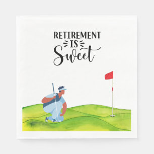 Golf  retirement for golfer  napkin