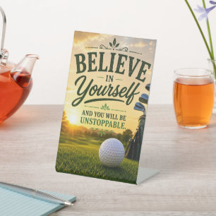 Golf Retirement for golfer Pedestal Sign