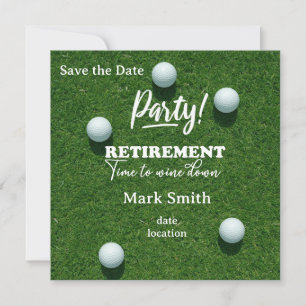Golf retirement for golfer save the date