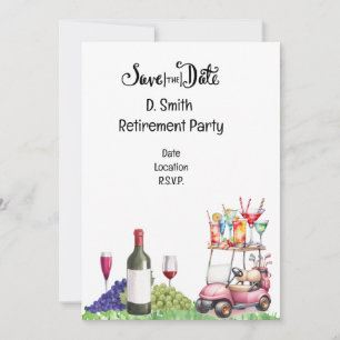 Golf retirement  for woman golfer invitation