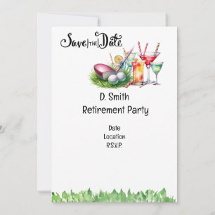 Golf retirement  for woman golfer invitation