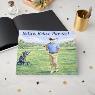 Golf Retirement Game. Set. Retired Keepsake Golfer Guest Book