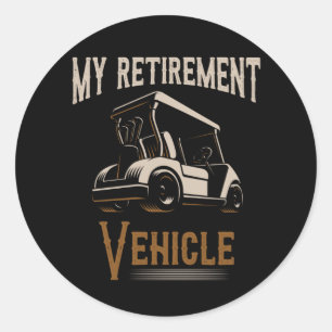 Golf Retirement Golf Course Club Golfing Retired Classic Round Sticker