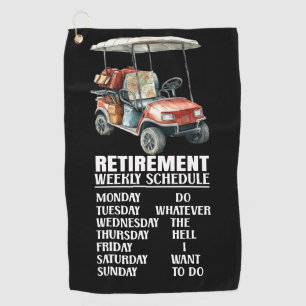 Golf retirement golfing schedule towel