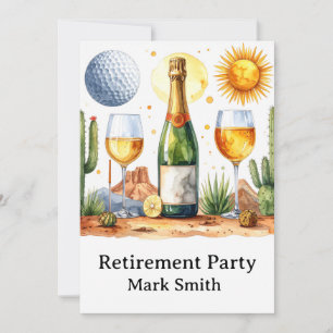 Golf Retirement in Arizona party invitation