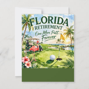 Golf Retirement in Florida themed Card