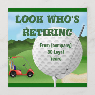 Golf Retirement Invitations TEMPLATE