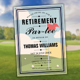 Golf Retirement Partee Party  Invitation