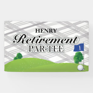 Golf Retirement Party Banner
