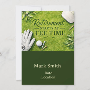 GOLF RETIREMENT Party on the green Invitation