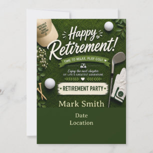 GOLF RETIREMENT Party on the green Invitation