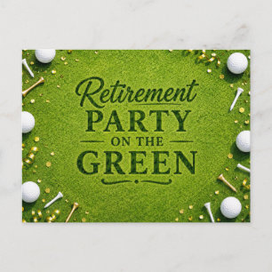 GOLF RETIREMENT Party on the green Postcard