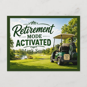 GOLF RETIREMENT Party on the green Postcard