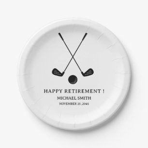 Golf  Retirement Party  Paper Plate