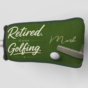 Golf retirement plan on green head cover