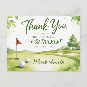 Golf Retirement Postcard