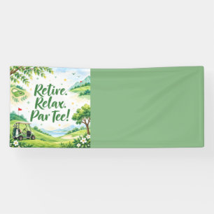 Golf Retirement retire relax par tee for golfer Banner