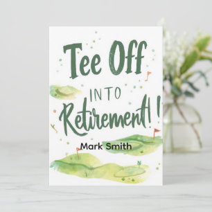 GOLF RETIREMENT Retire, Relax & ParTee for golfer Invitation