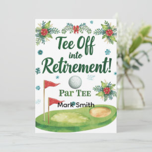 GOLF RETIREMENT Tee off ParTee for golfer Invitation