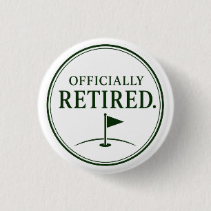 Golf Retirement themed for golfer 3 Cm Round Badge