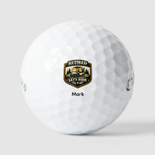 Golf retirement themed for golfer balls