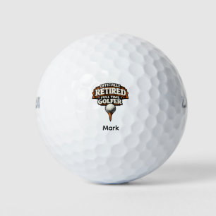 Golf retirement themed for golfer balls