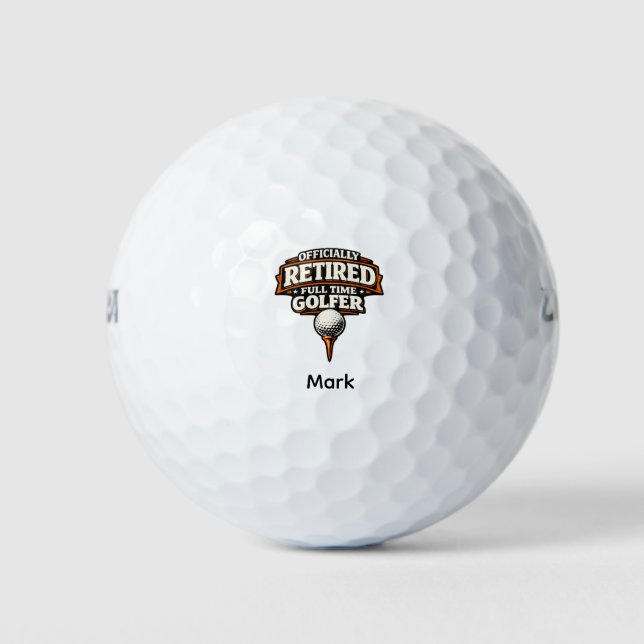 Golf retirement themed for golfer balls (Front)