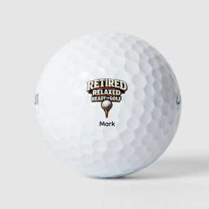 Golf retirement themed for golfer balls