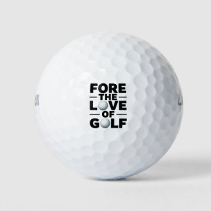 Golf retirement themed fore love of golf balls