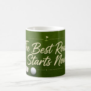 Golf retirement themed on green coffee mug