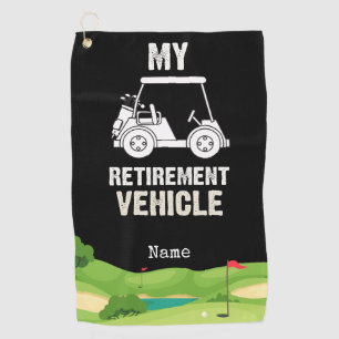 Golf retirement vehicle golf towel