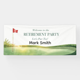 GOLF RETIREMENT Welcome to party Banner