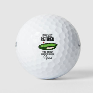 Golf Retirement with flag at golf course golfer  Balls