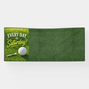 Golf Retirement with golf ball on green Banner
