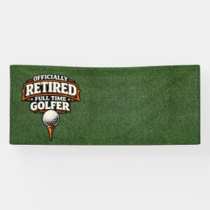 Golf Retirement with golf ball on green Banner