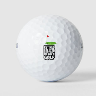 Golf Retirement with golf flag Golf Balls