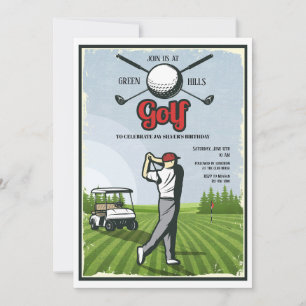 Golf Retro Invitation