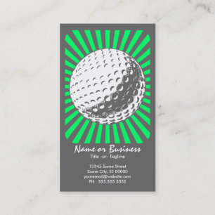 golf : retro rays : business card