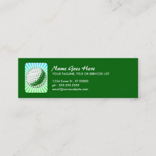 golf : retro rays : mini business card