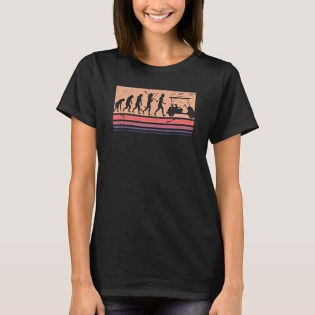 Golf Retro Style Evolution Of Man T-Shirt (Front)