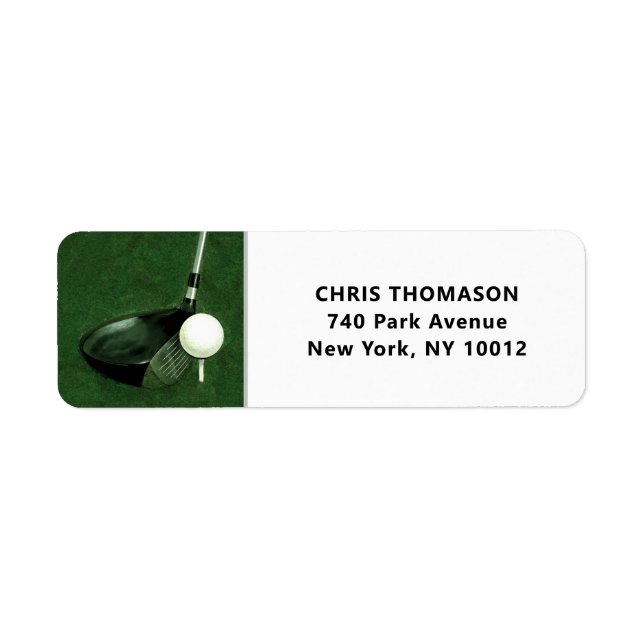 Golf Return Address Label (Front)