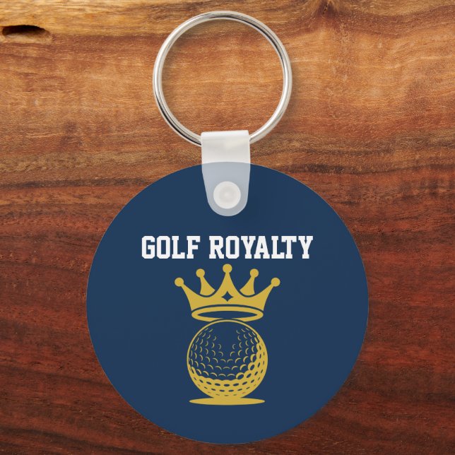 Golf Royalty Custom Sponsor QR Code Key Ring (Front)